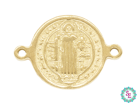 ACERO DORADO CENTRO PULSERA SAN BENITO 12MM