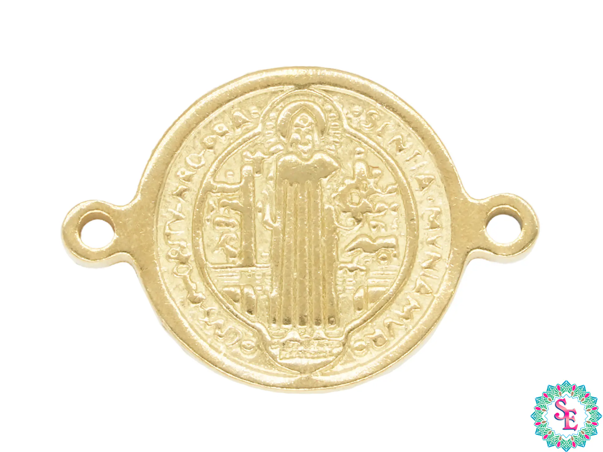 ACERO DORADO CENTRO PULSERA SAN BENITO 12MM 1