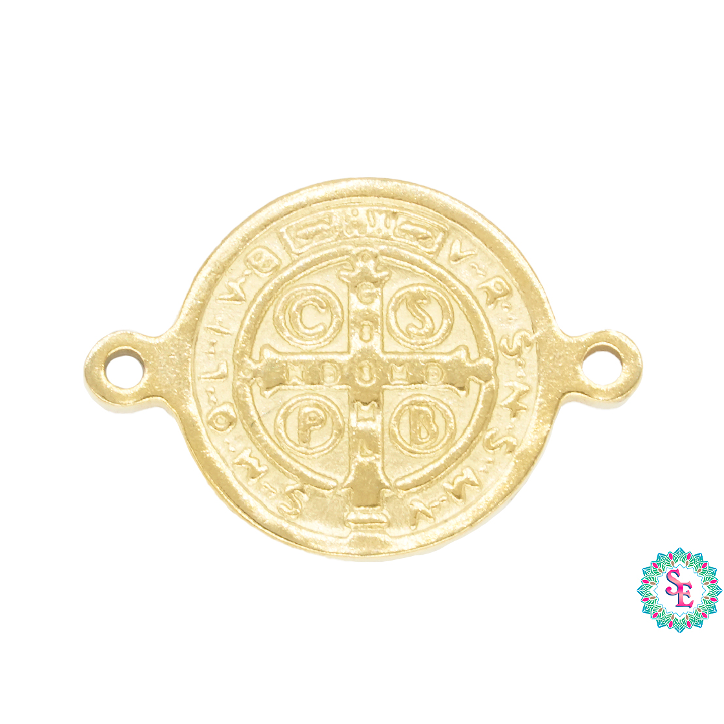 ACERO DORADO CENTRO PULSERA SAN BENITO 12MM 2