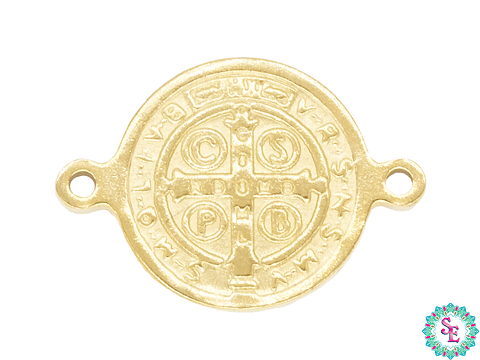 ACERO DORADO CENTRO PULSERA SAN BENITO 12MM