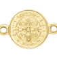 ACERO DORADO SEPARADOR MEDALLA SAN BENITO 10MM  - thumbnail 2