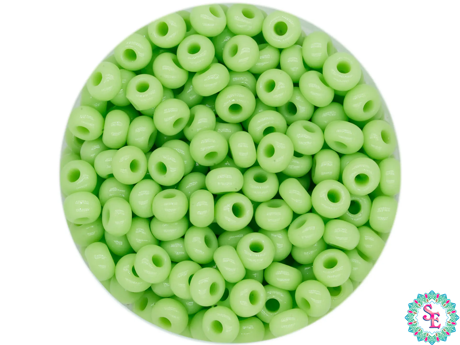 CHAQUIRA CHECA 8/0 VERDE BICHE X 20 GRAMOS (792 UND APROX) 1