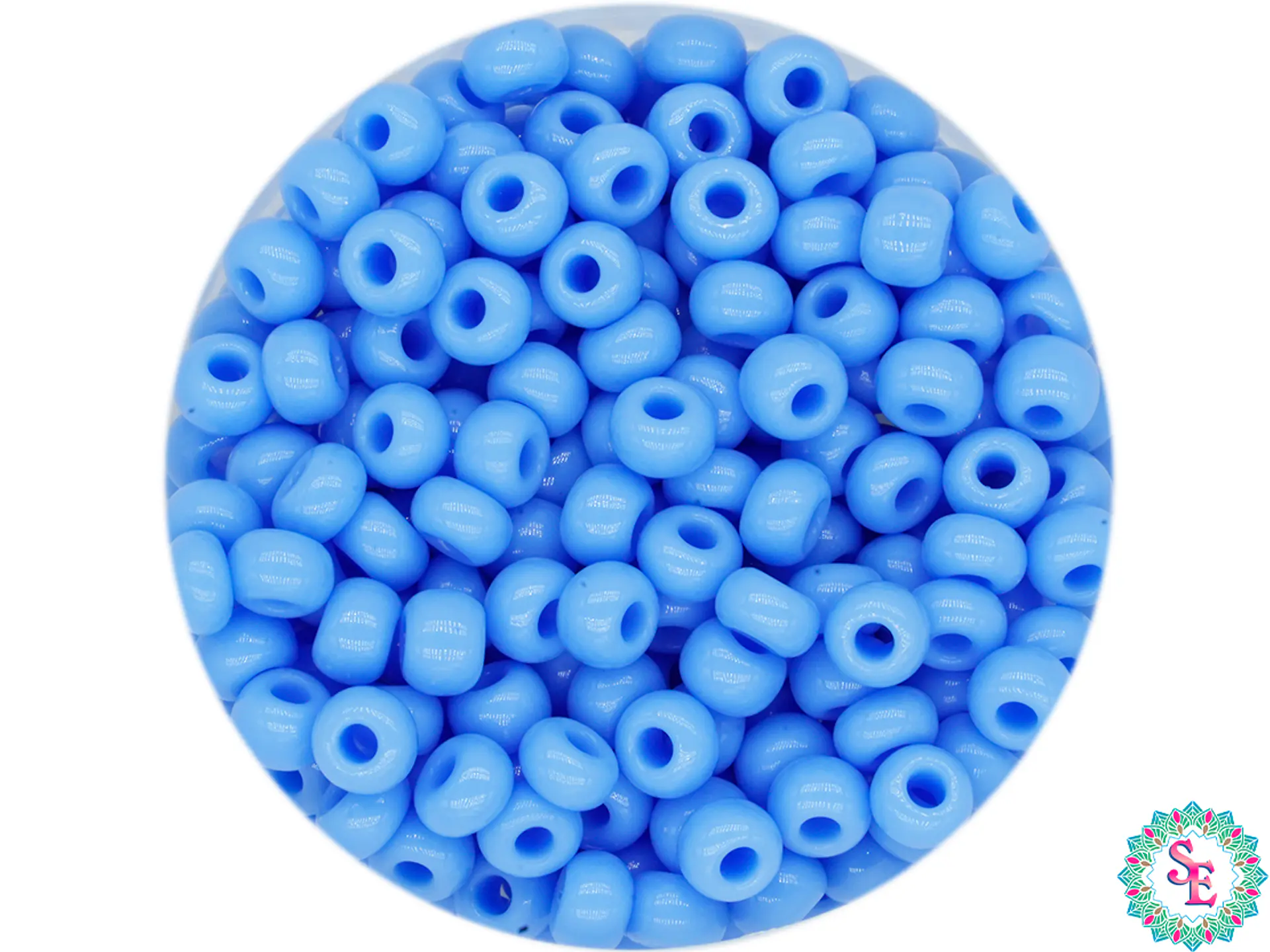 CHAQUIRA CHECA 8/0 (3MM) AZUL HORTENCIA X 20 GRAMOS (792 UND APROX) 1