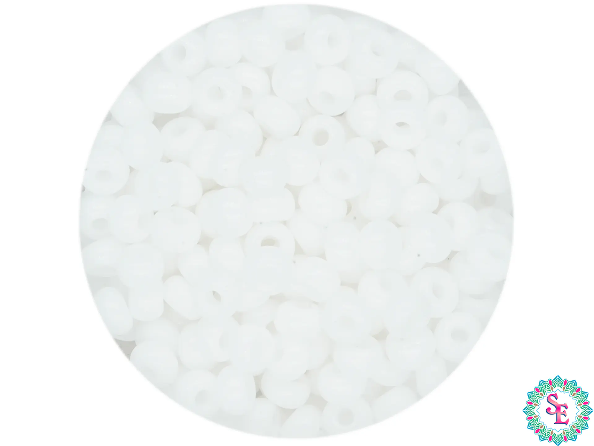 CHAQUIRA CHECA 8/0 (3MM) BLANCO X 20 GRAMOS (792 UND APROX) 1