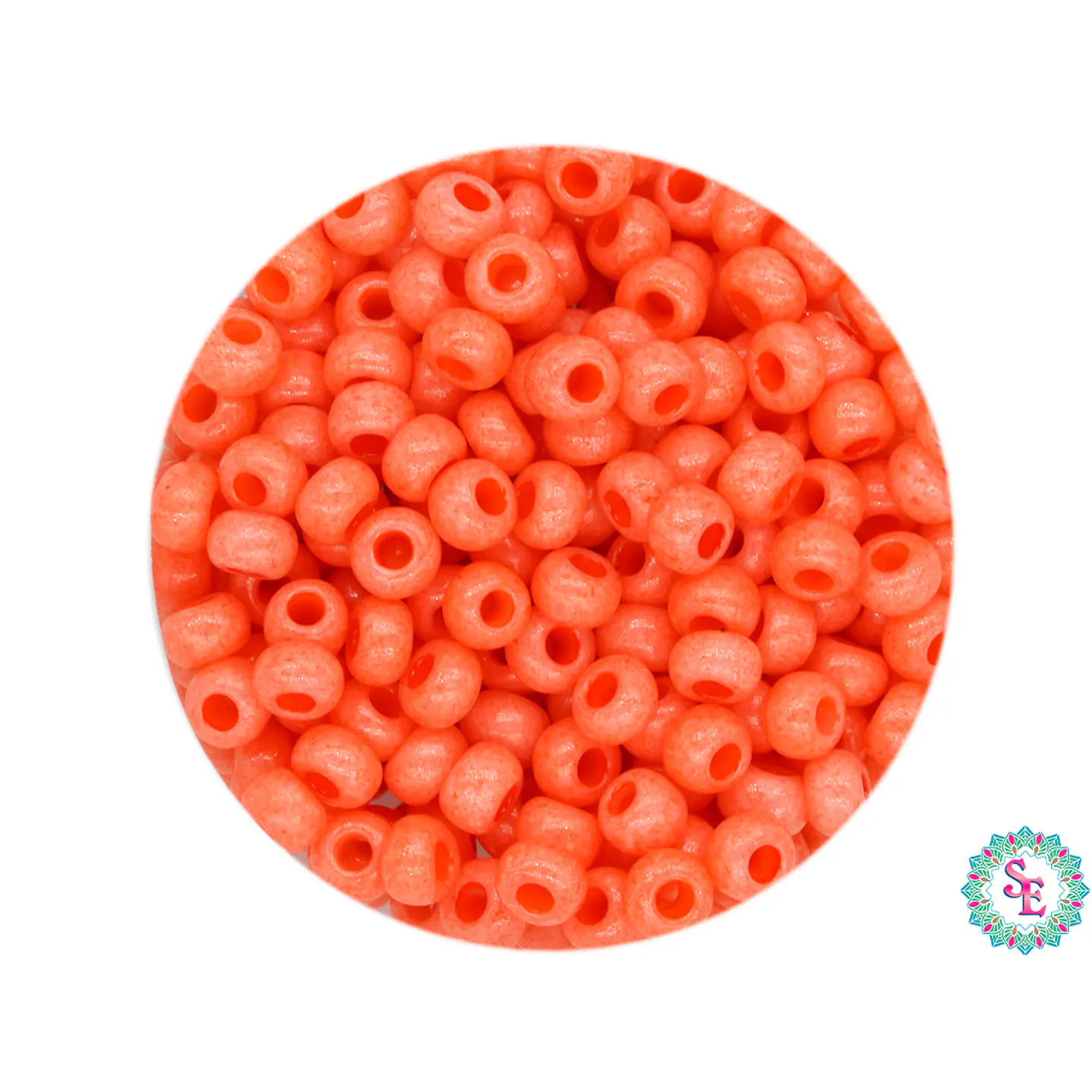 CHAQUIRA CHECA 8/0 SALMON OSCURO (CORAL) PAQUETE X-20 GRAMOS ( 792 UNIDADES APROX ) 1