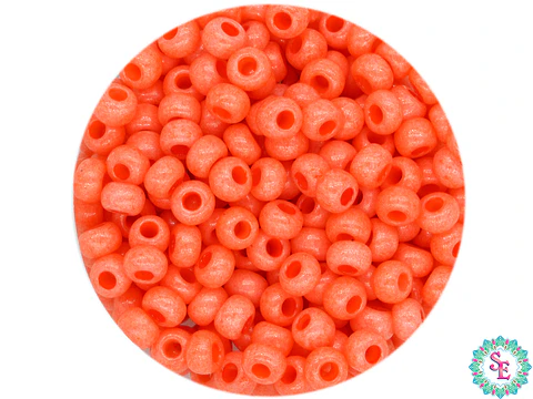 CHAQUIRA CHECA 8/0 SALMON OSCURO (CORAL) PAQUETE X-20 GRAMOS ( 792 UNIDADES APROX )