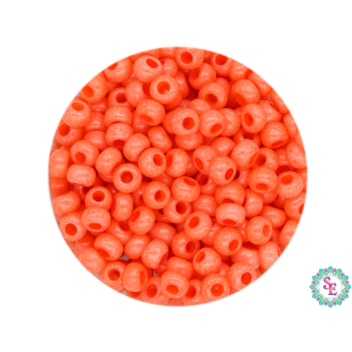 CHAQUIRA CHECA 8/0 SALMON OSCURO (CORAL) PAQUETE X-20 GRAMOS ( 792 UNIDADES APROX ) 1