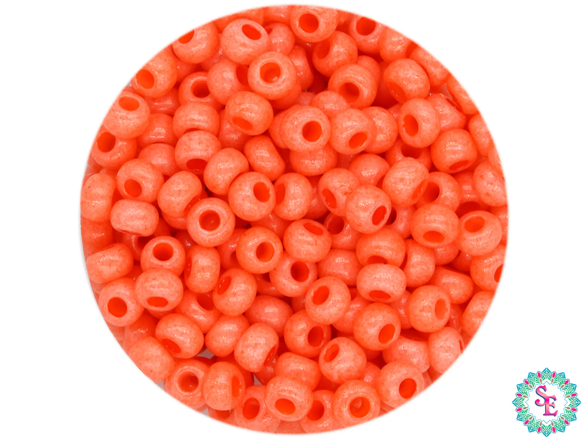 CHAQUIRA CHECA 8/0 SALMON OSCURO (CORAL) PAQUETE X-20 GRAMOS ( 792 UNIDADES APROX ) 1