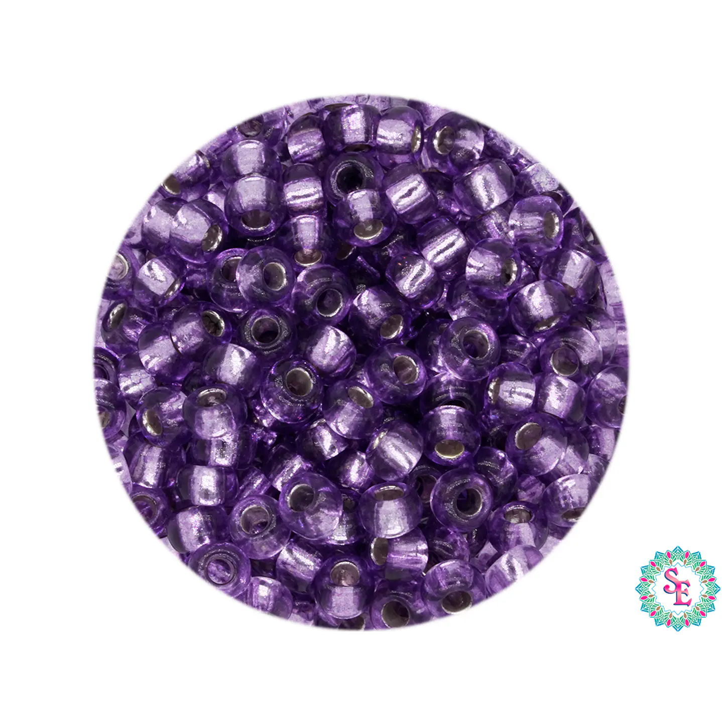 CHAQUIRA CHECA 8/0 LILA BRILLANTE X 20 GRAMOS (792 UND APROX ) 1