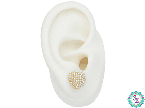 RODIO TERMINADO DORADO TOPO 72  CORAZON PERLAS 14*12MM