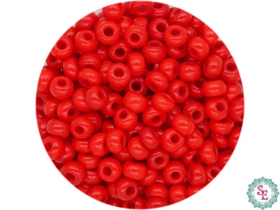 CZECH BEADS 8/0 (3MM) RED X 20 GRAMS (792 UND APPROX) 1