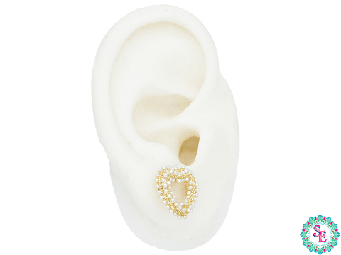 RODIO TERMINADO DORADO TOPO 82  CORAZON BORDE PERLAS 14MM