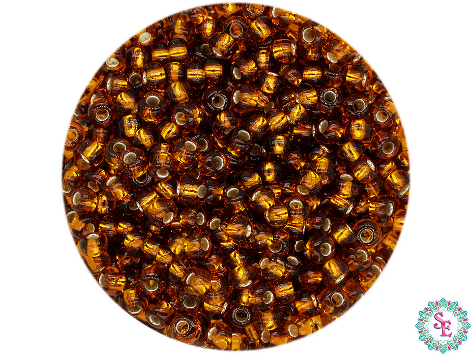 CHAQUIRA CHECA 10/0 (2MM) OCRE BRILLANTE X 20GRAMOS ( 2020 UNIDADES APROX ) 1