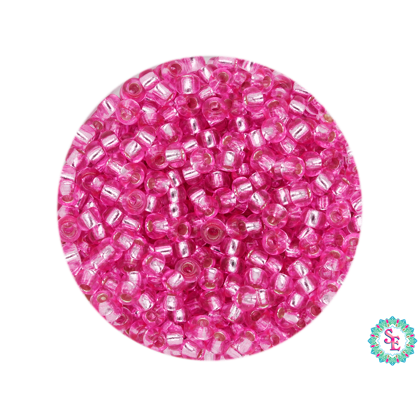 CHAQUIRA CHECA 10/0 (2MM) FUCSIA BRILLANTE PAQUETE X 20 GRAMOS( 2020 UNIDADES APROX) 1