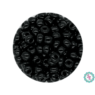 CHAQUIRA CHECA 6/0 (4MM) NEGRO X 20 GRAMOS (296 UND APROX)
