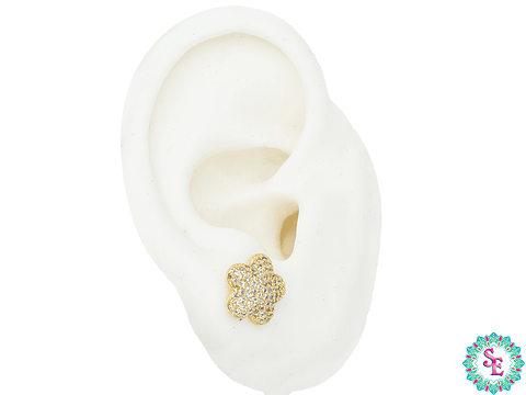 RODIO TERMINADO DORADO TOPO 108  FLOR ZIRCON 12MM 