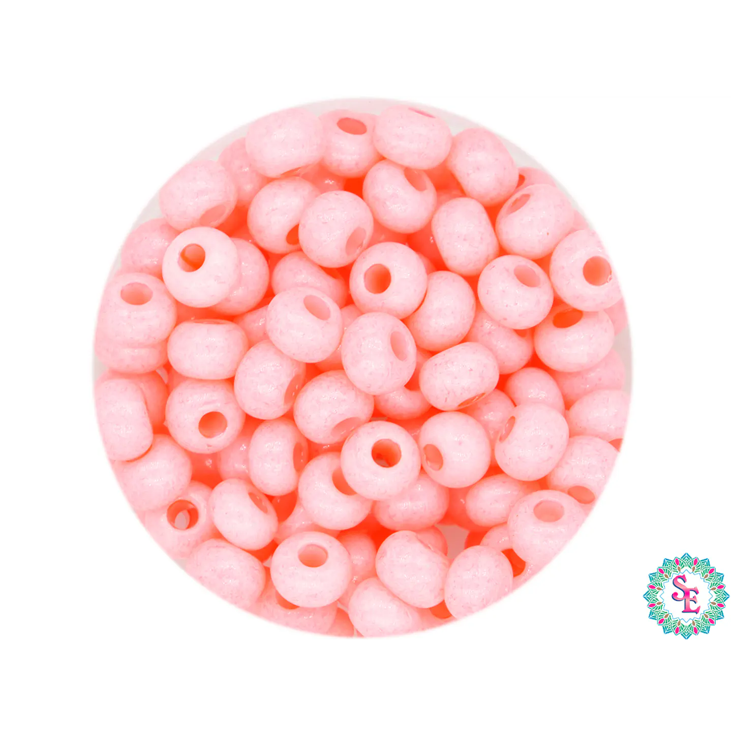 CHAQUIRA CHECA 6/0 ROSADO FUERTE PAQUETE X 20 GRAMOS (296 UNIDADES APROX) 1