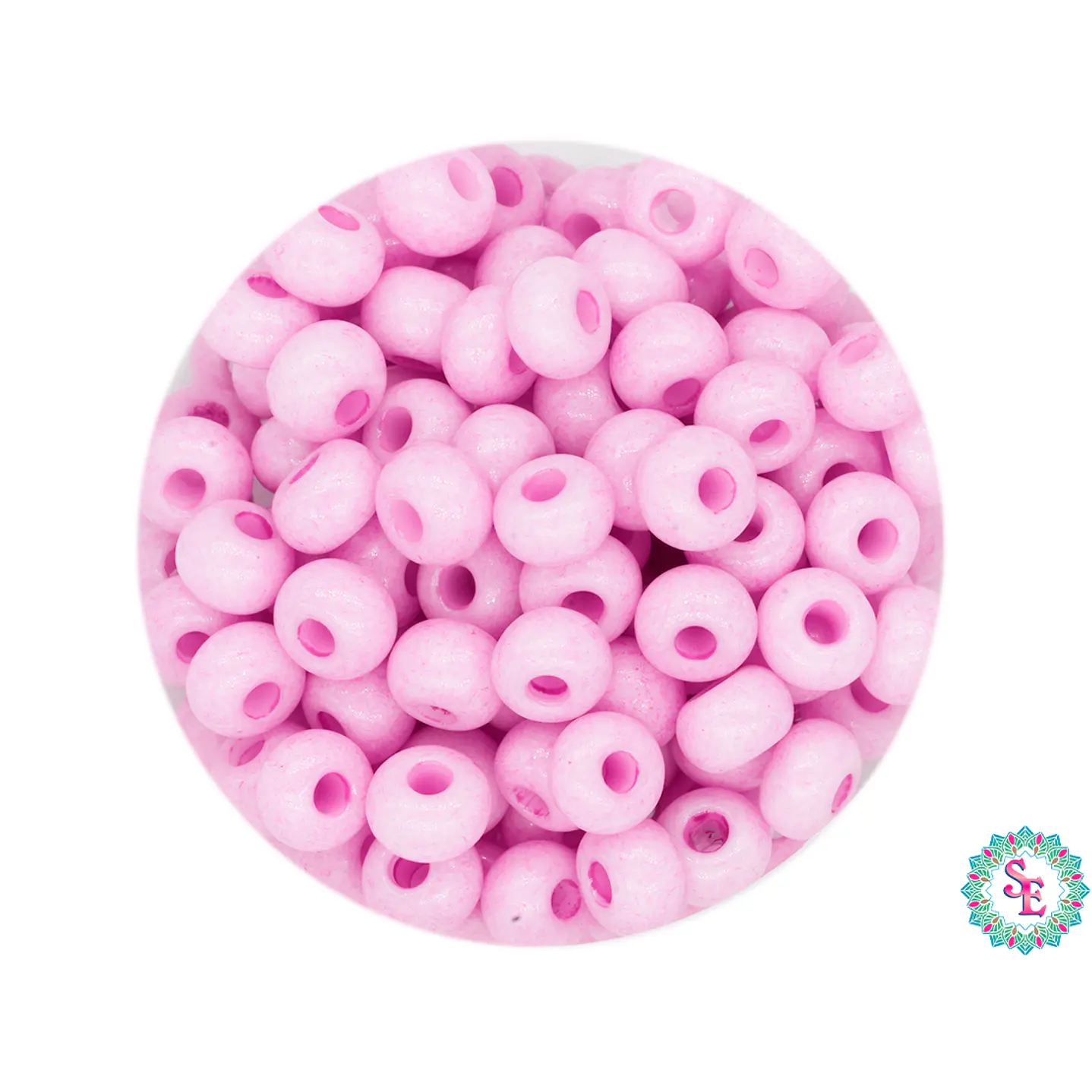 CHAQUIRA CHECA 6/0 (4MM) ROSADO X 20 GRAMOS (296 UND APROX) 1