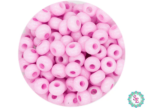 CZECH BEADS 6/0 (4MM) PINK X 20 GRAMS (296 UNIT APPROX)