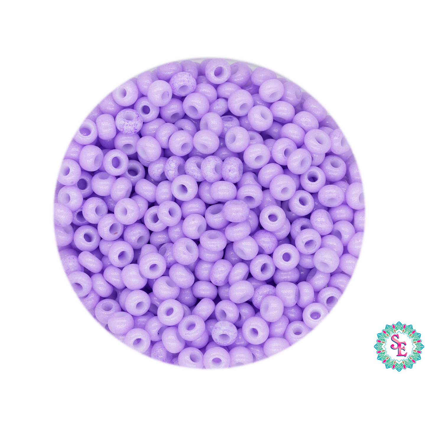 CHAQUIRA CHECA 10/0 (2MM) MORADO PASTEL PAQUETE X 20 GRAMOS (2020 UND APROX) 1