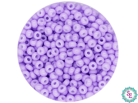 CHAQUIRA CHECA 10/0 (2MM) MORADO PASTEL PAQUETE X 20 GRAMOS (2020 UND APROX)