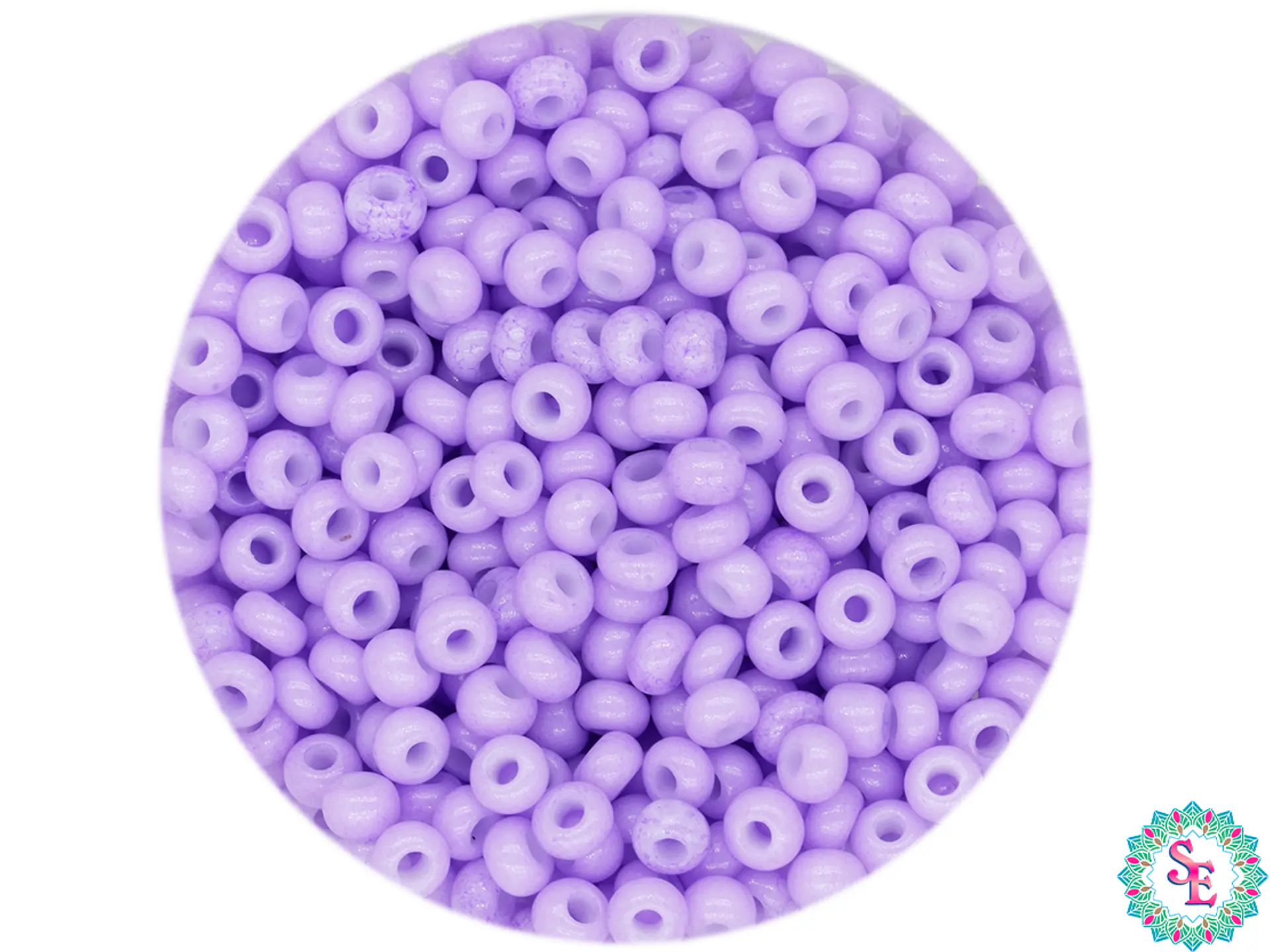CHAQUIRA CHECA 10/0 (2MM) MORADO PASTEL PAQUETE X 20 GRAMOS (2020 UND APROX) 1