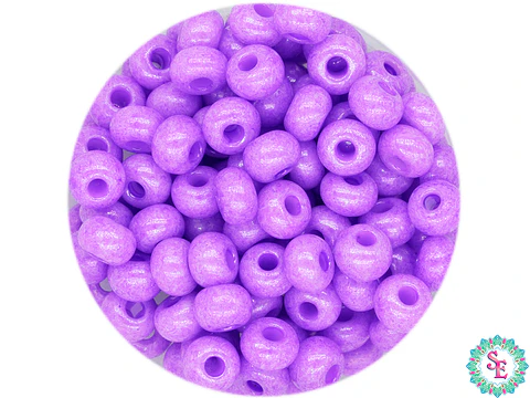 CHAQUIRA CHECA 6/0 MORADO PERLADO PAQUETE X 20 GRAMOS ( 296 UNIDADES APROX)