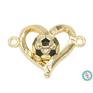 RODIO DORADO CENTRO CORAZON BALON 6MM