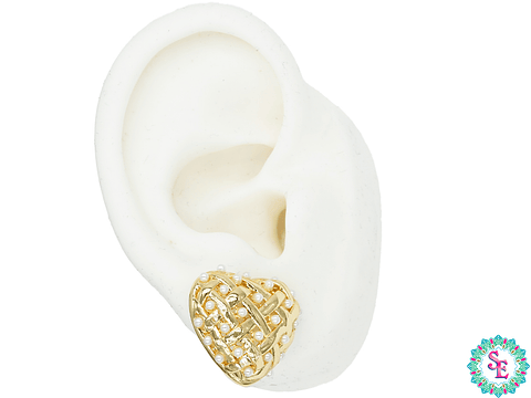 RODIO TERMINADO DORADO TOPO 93  CORAZON PERLAS 20MM