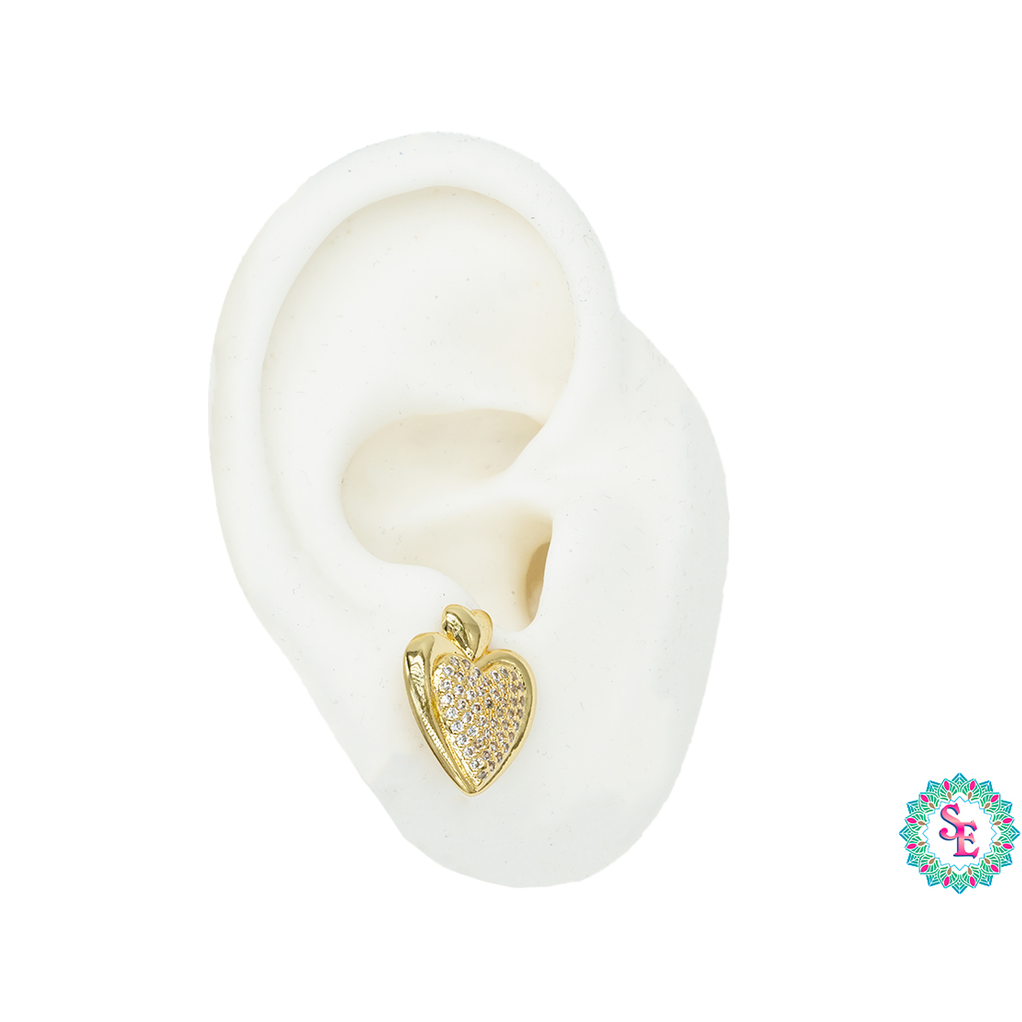 RODIO TERMINADO DORADO TOPO 99 CORAZON ZIRCON 17*14MM 1