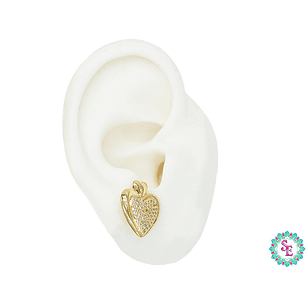 RODIO TERMINADO DORADO TOPO 99 CORAZON ZIRCON 17*14MM