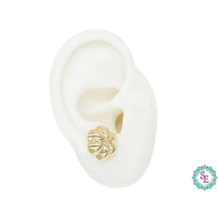 RODIO TERMINADO DORADO TOPO 107  FLOR LISO 15MM  1