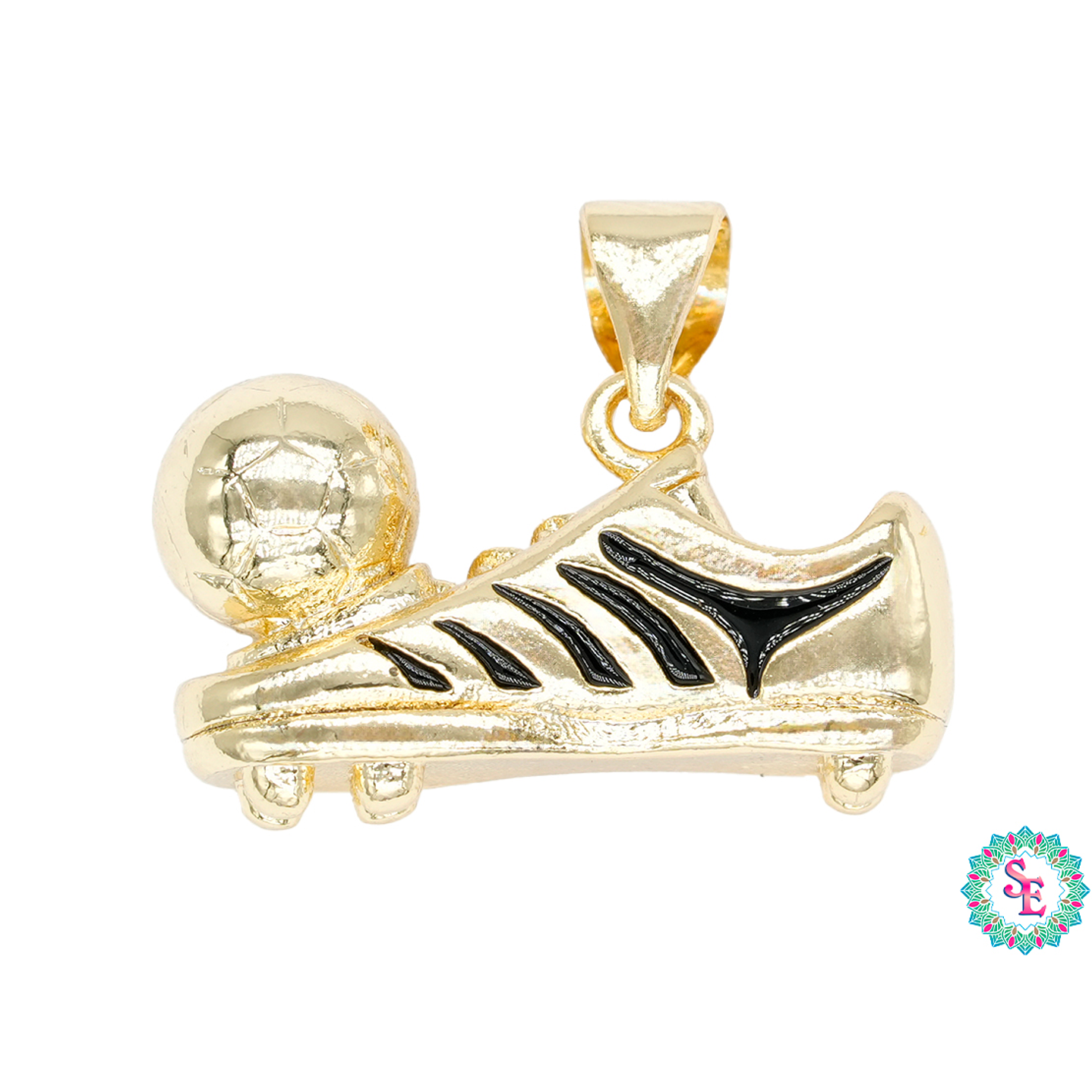 RODIO DORADO DIJE GUAYO NEGRO 15MM  1