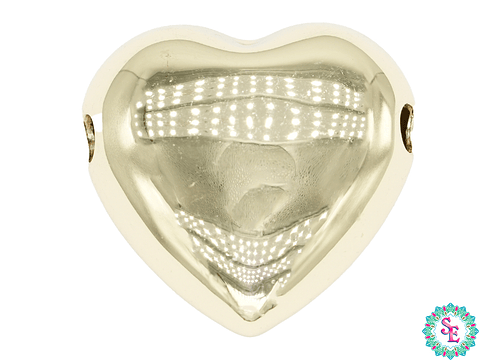 RODIO DORADO DIJE CORAZON PARA LAZO 20*10MM