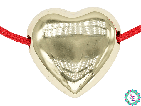 RODIO DORADO DIJE CORAZON PARA LAZO 20*10MM