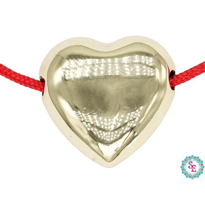 RODIO DORADO DIJE CORAZON PARA LAZO 20*10MM 2