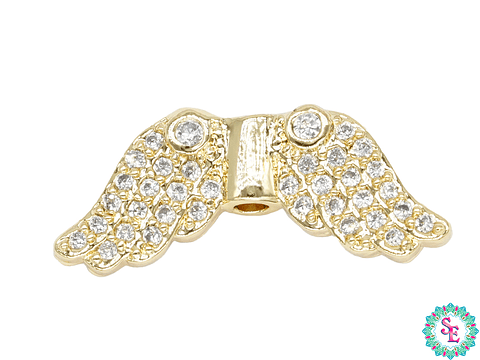 RODIO DORADO TERMINAL SEPARADOR ALA CIRCON BLANCO 8*18MM  