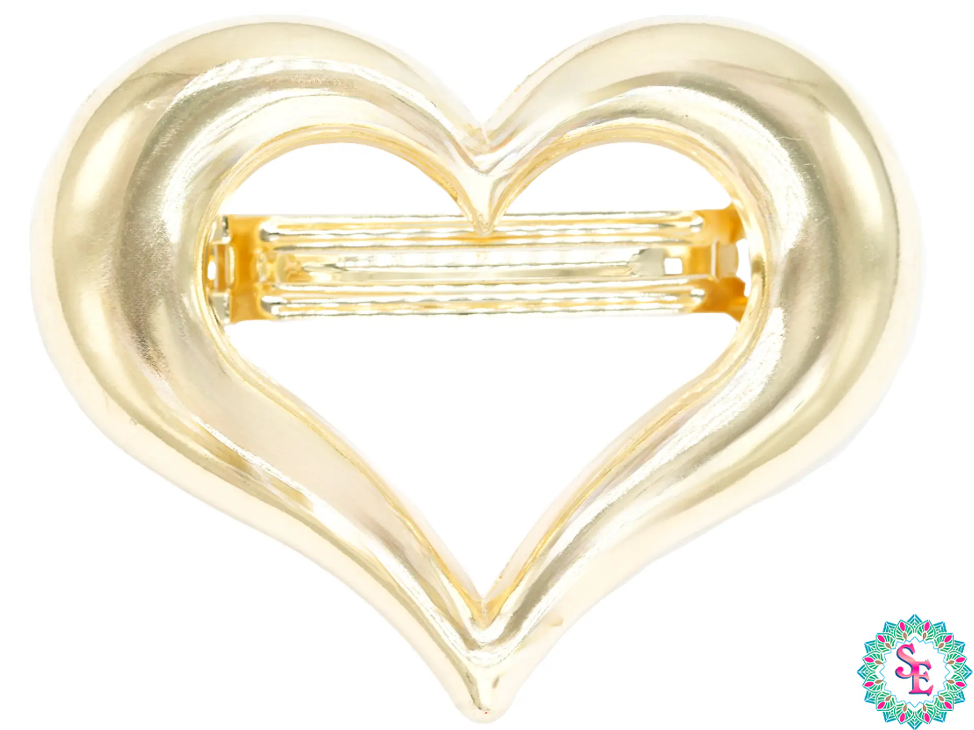 RODIO TERMINADO DORADO HAIR CLIPS CORAZON  1