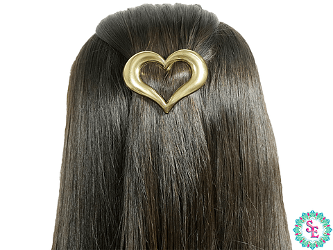 RODIO TERMINADO DORADO HAIR CLIPS CORAZON 