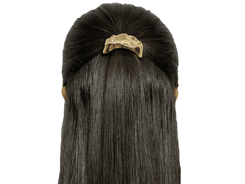 RODIO TERMINADO DORADO PONY CUFFS MEDIA LUNA ARRUGADA