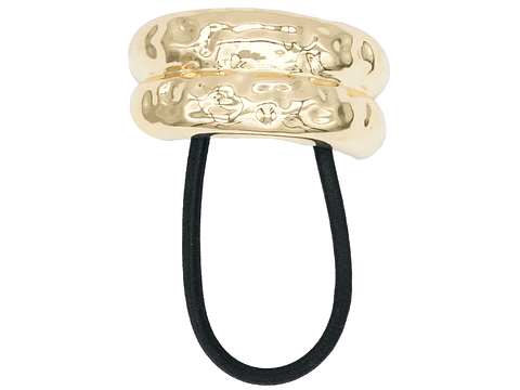 RODIO TERMINADO DORADO PONY CUFFS 2 MEDIA LUNA ARRUGADA