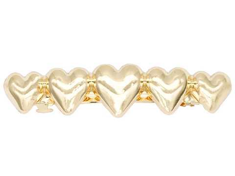 RODIO TERMINADO DORADO HAIR CLIPS CORAZONES 5