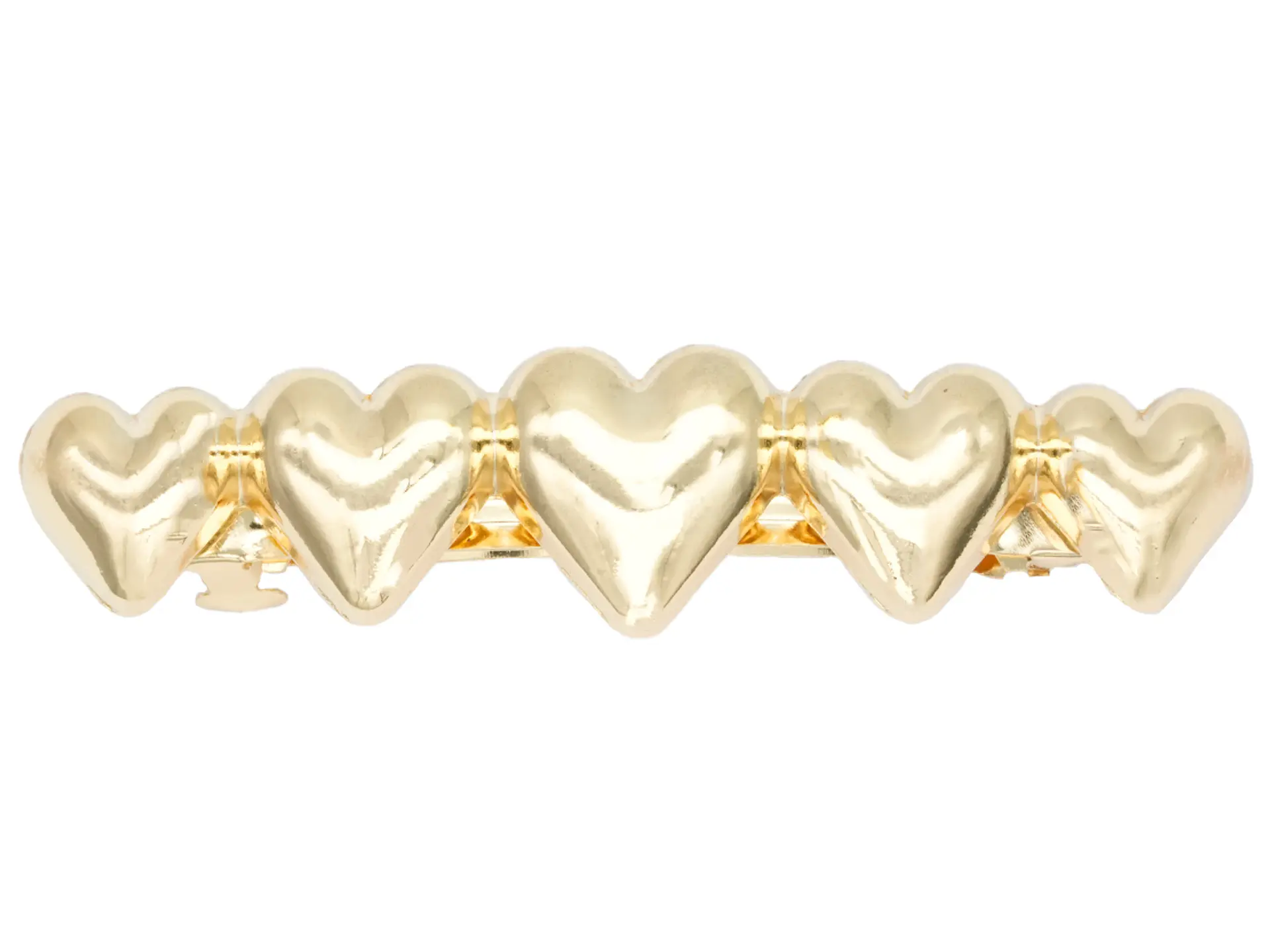 RODIO TERMINADO DORADO HAIR CLIPS CORAZONES 5 1