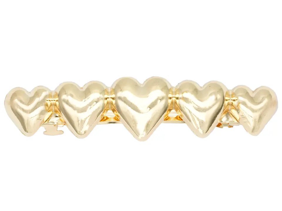 RODIO TERMINADO DORADO HAIR CLIPS CORAZONES 5 1