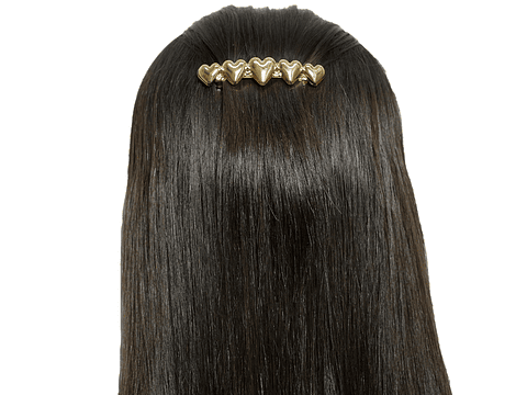 RODIO TERMINADO DORADO HAIR CLIPS CORAZONES 5