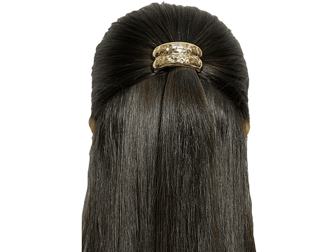 RODIO TERMINADO DORADO PONY CUFFS 2 MEDIA LUNA ARRUGADA