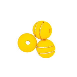 NEOPRENO AMARILLO DOS ARGOLLAS DORADAS # 8MM