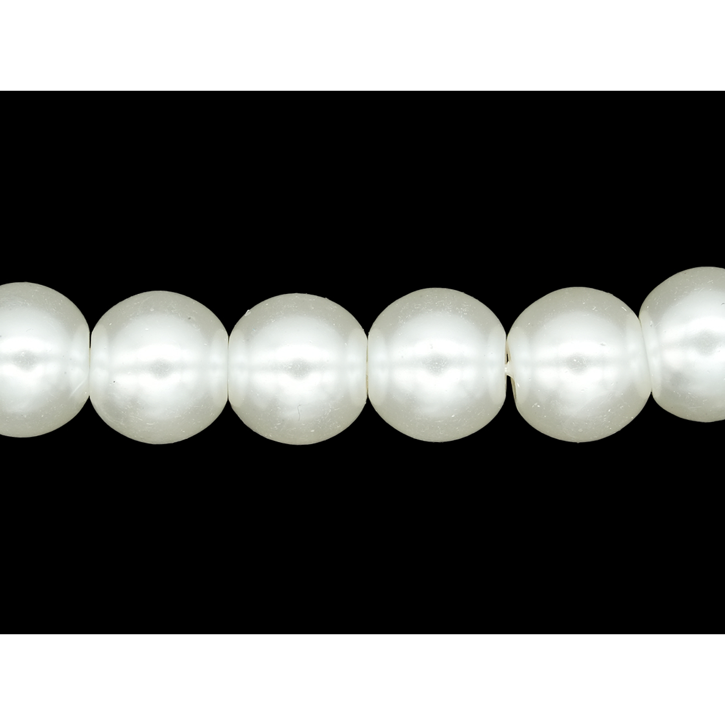 PERLA DE VIDRIO BLANCA # 10MM 1