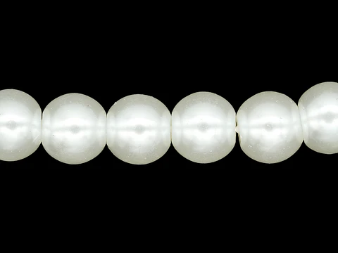 PERLA DE VIDRIO BLANCA # 10MM