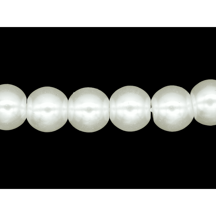 PERLA DE VIDRIO BLANCA # 10MM 1